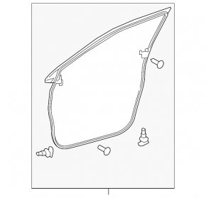 Door seal front right Lexus NX200t NX300 NX300h 15-21