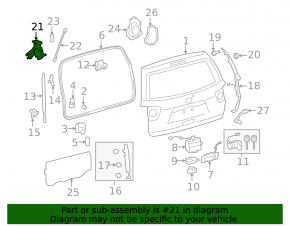 Toyota Sequoia 08-18 Tailgate Motor Drive