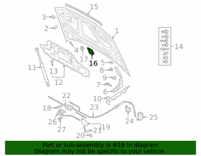 Left hood latch bracket for Audi Q3 83A 19-25
