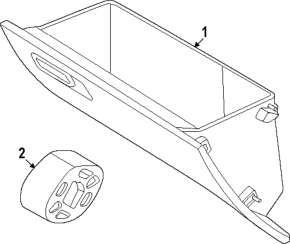 Glove compartment, glove compartment Hyundai Tucson 25-26 black