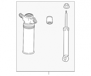 Rear left shock absorber Chevrolet Equinox 23-24 LSD FWD with support