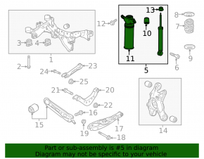 Rear left shock absorber Chevrolet Equinox 23-24 LSD FWD with support