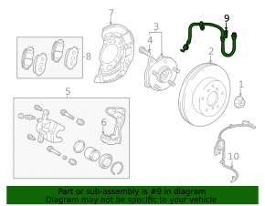 Brake hose front right Lexus CT200h 11-17