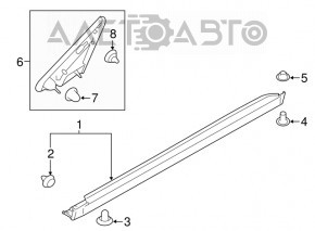 Left threshold Subaru Legacy 15-19