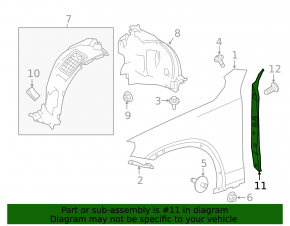 Wing seal door-wing right Mercedes GLC 16-22