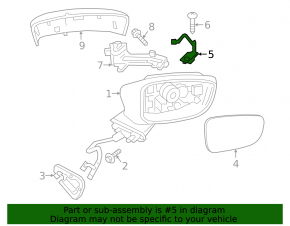 Left side mirror camera for Mazda 6 18-21