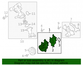 Water cooling pump Ford Mustang mk6 15- 3.7