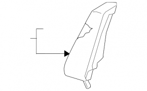 Right rear seat side panel for Mazda 6 18-21, beige leather, ready to clean