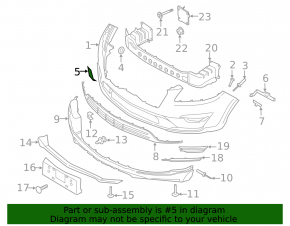 19-19 Lincoln MKC Front Bumper Tow Hook Cap