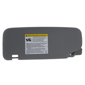 Right sun visor for Ford Explorer 20-24, gray, with backlight, retractable, without hook
