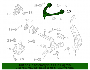 Upper control arm, front left, Porsche Panamera 17-23