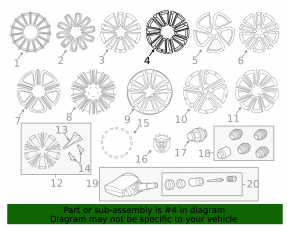 Wheel disk R19 x 8.5J Jaguar F-Pace X761 17-