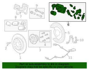 Rear right caliper Chevrolet Malibu 16-