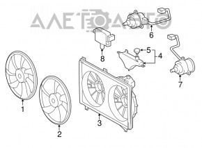 Diffuser radiator shroud assembly for Lexus GS350 GS450h 13-19