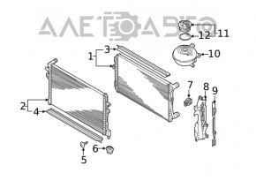Radiator deflector right VW Jetta 19- 1.4T