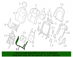 Volvo XC90 16-25 driver's seat lumbar support with pump