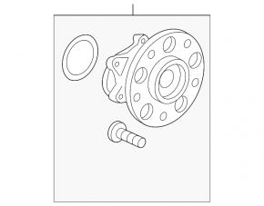 Rear left hub Honda Civic 11-15 Rear disc brakes
