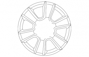 Wheel disk R17 5x114.3 Lexus RX330 03-09 curb, for painting