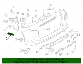 BMW X5 G05 19-25 Rear Bumper Absorber Right With M Model, Bumper Cover & Components