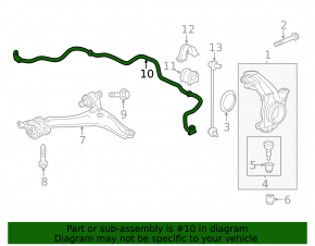 Front stabilizer Acura TLX 15- FWD