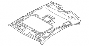 BMW 3 F30 4d 12 roof lining for sunroof, grey