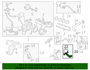 Buick Encore 13-21 LUV Turbocharger Cooling Pipe Intake