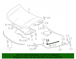 Mitsubishi Outlander 14-20 hood support