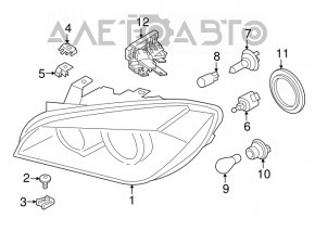 BMW X1 F48 16-22 halogen front left headlight