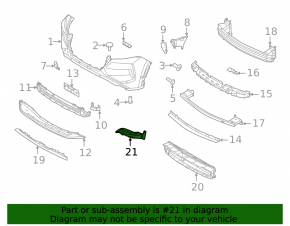 Front bumper mudguard right Nissan Rogue 21-24