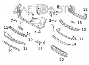 Front bumper mudguard right Nissan Rogue 21-26 worn