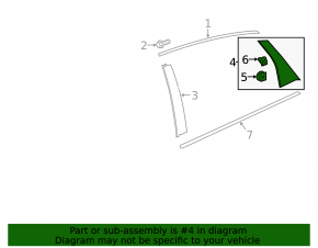 Rear right side door trim for Honda Accord 18-22 rear