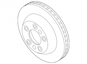 Front left brake disc VW Touareg 11-17 330/32mm rusty