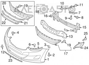 Front bumper bare Hyundai Elantra UD 11-13 prerest