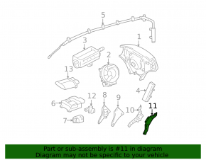 Rear left airbag sensor for Toyota Camry v30 2.4