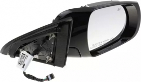 Side mirror right Infiniti JX35 QX60 16-rest, 8 pins, heated, turn signal, black