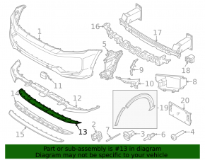 Front Bumper Lower Lip Cover for Porsche Cayenne 2024-26 Turbo GT Coupe