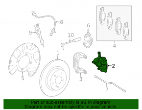 Rear left support Mercedes GLS-class X166 13-19 electric