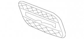 Right front bumper grille for Mercedes W166 ML 12-15 under DRL