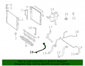 Cooling system hose Mercedes W167 GLE 350 20-23