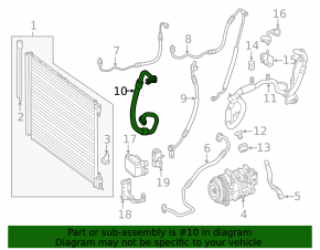 Air conditioner tube compressor-heater first Mercedes W213 E 300 17-19 2.0T AWD
