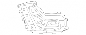Seat control with memory front left Mercedes C-class W205 15-21