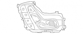 Seat control with memory front left Mercedes C-class W205 15-21