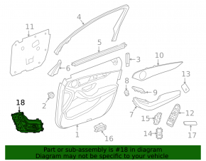 Seat control with memory front left Mercedes C-class W205 15-21