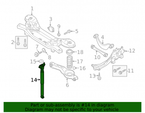 Shock absorber rear left Mazda3 MPS 09-13