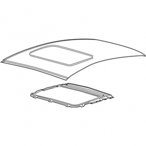 Metal roof for a Ford Fusion mk5 13-20 hatch, dented on the body