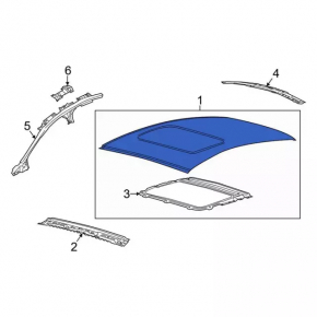 Metal roof Ford Fusion mk5 13-20 for hatch, sawed off