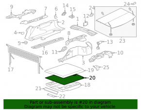 Jaguar F-Pace X761 17-25 Black Trunk Floor Mat