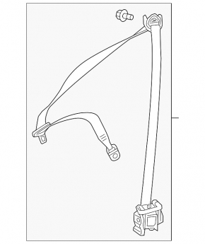 Passenger seat belt Mercedes GLA 14-20 black