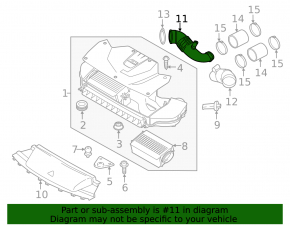 Air duct from the air intake, left BMW X5 F15 14-18 M, S63R