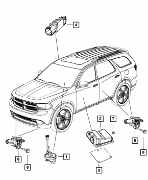 Steering wheel cable with steering column switches Dodge Durango 14-15 electric column and steering wheel heating